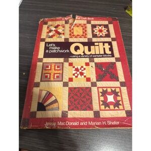 Vintage 1980 Lets Make a Patchwork Quilt Sampler Block Craft Book MacDonald